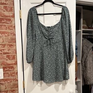 Abercrombie & Fitch Green Floral Mini Dress